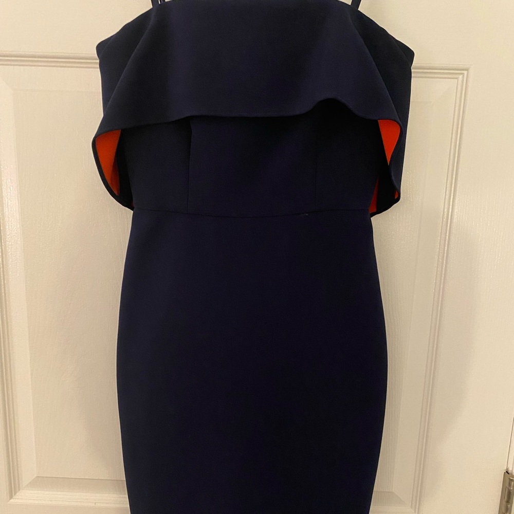 BCBG MaxAzria Navy Strapless Dress Size 0